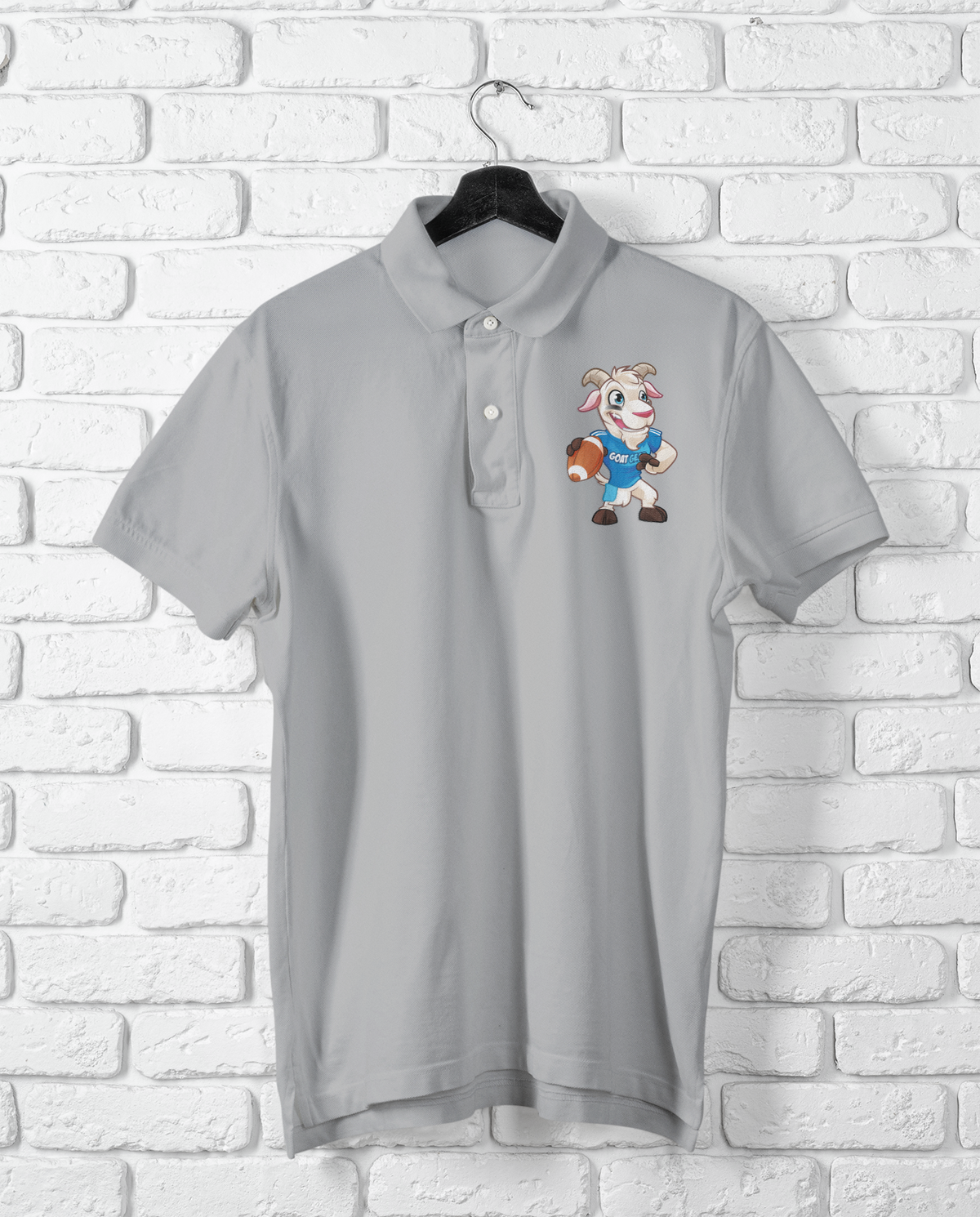 GOAT GEAR Polo- FOOTBALL Blue Goat