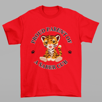 Load image into Gallery viewer, PROUD PARENT OF A SABER CUB- Adult T-shirt
