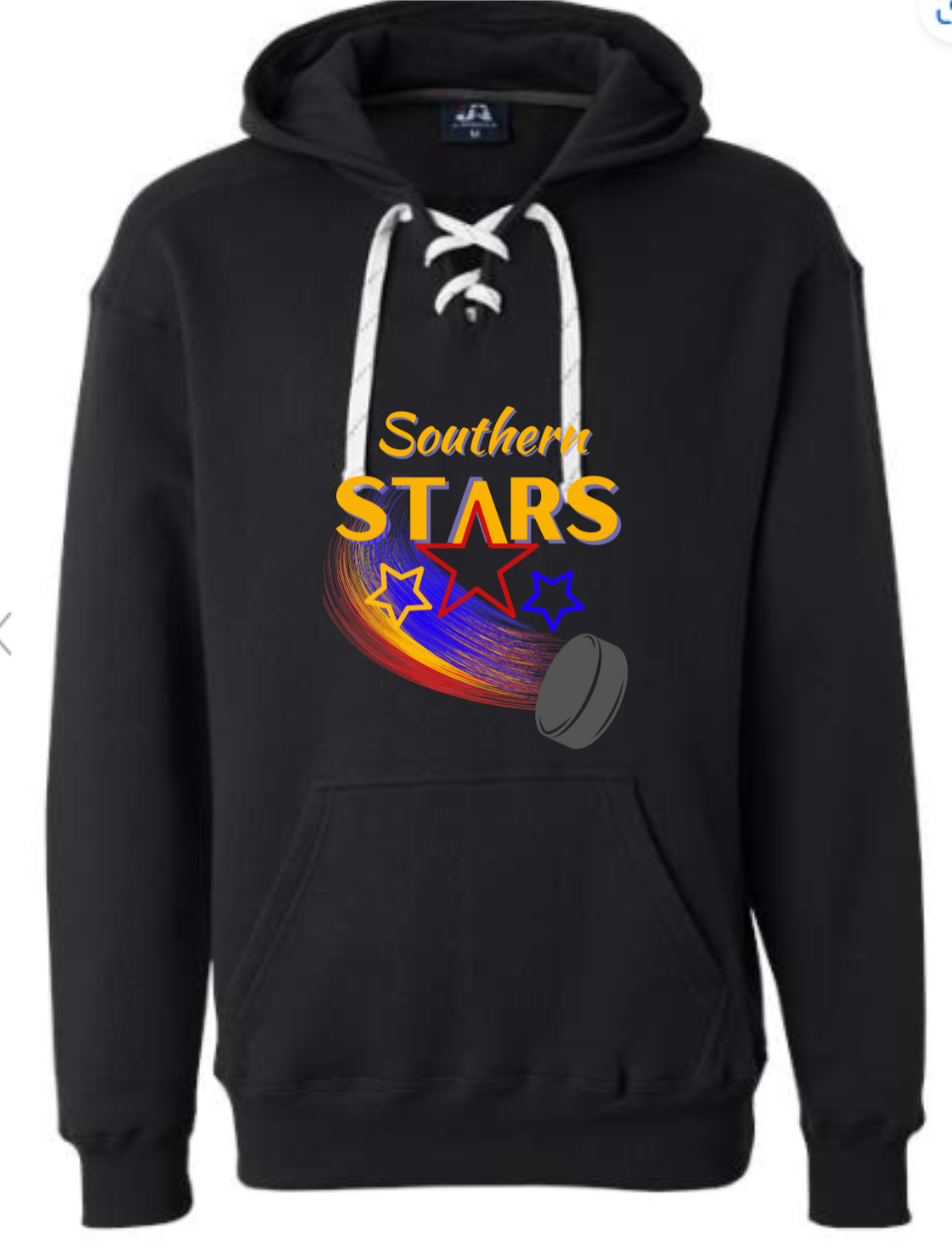 Shakopee Southern Stars Sport Lace Up Hoodie w/ full front logo