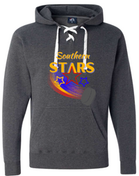 Load image into Gallery viewer, Shakopee Southern Stars Sport Lace Up Hoodie w/ full front logo
