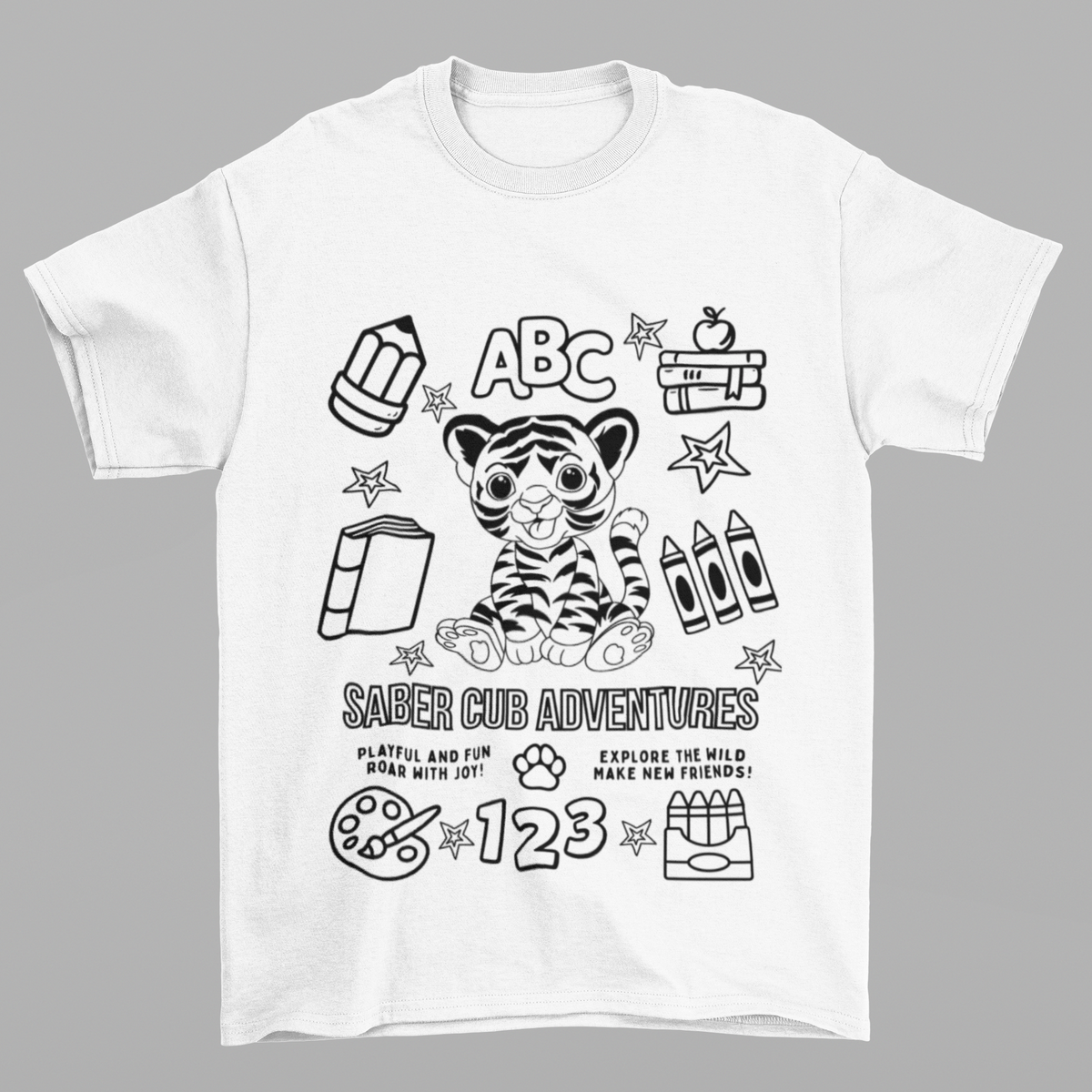 SABER CUB ADVENTURES- Adult T-shirt