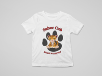 Load image into Gallery viewer, SABER CUB ROAR WITH JOY- Toddler T-shirt
