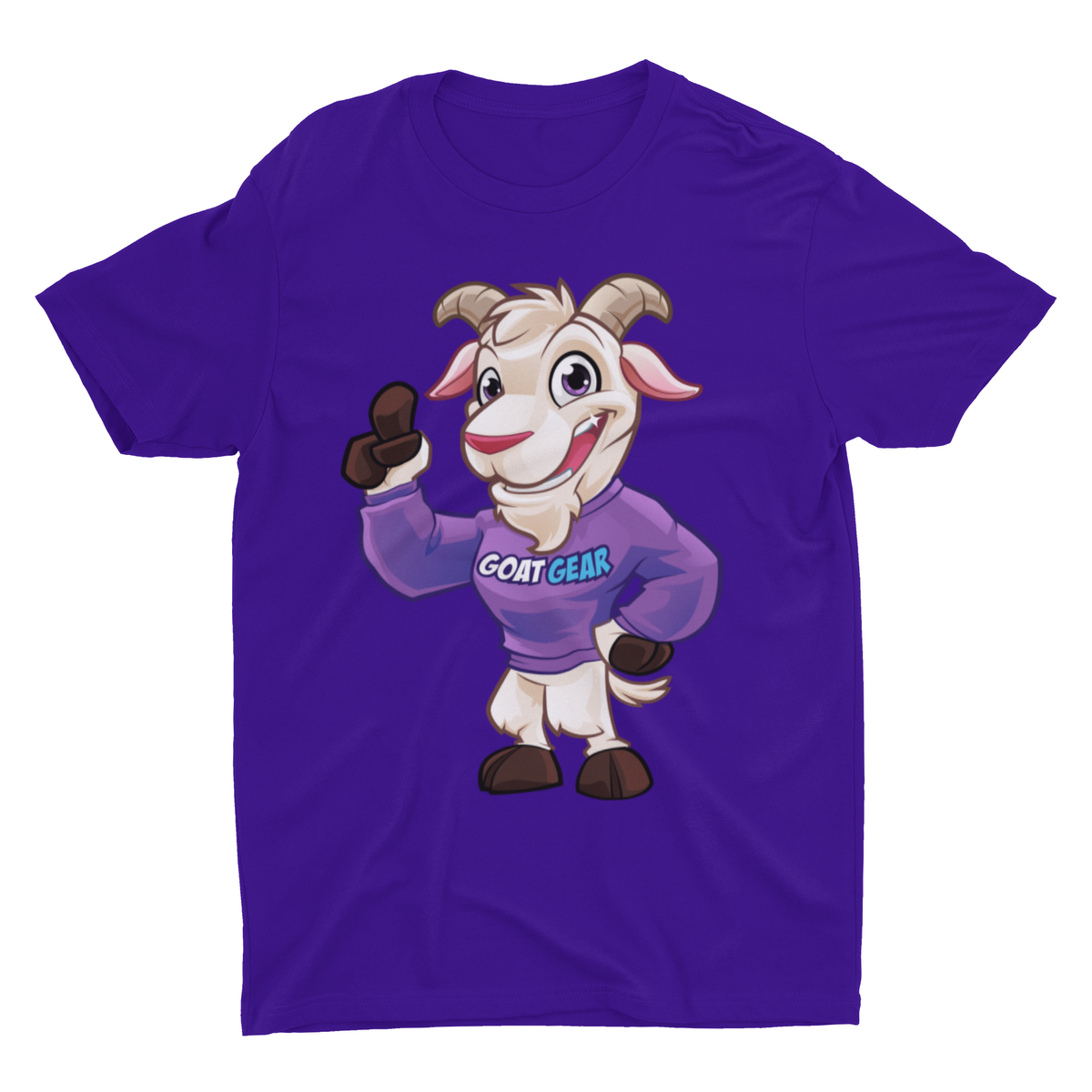 GOAT GEAR Short Sleeve T-shirt- Purple & Blue goat