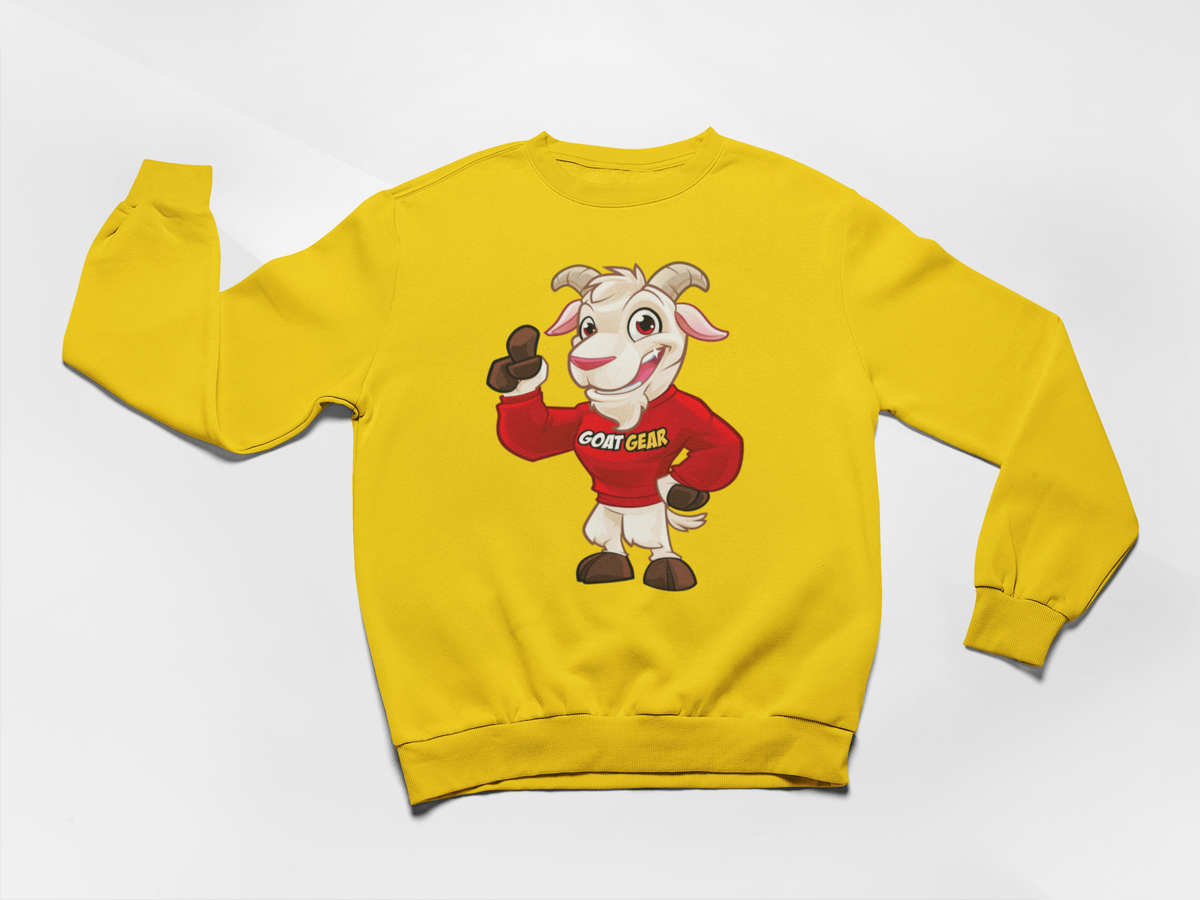 GOAT GEAR Crewneck Sweatshirt- Red & Gold goat